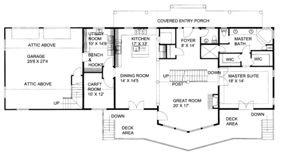 Cabin Floor Plan - Main Floor Plan #117-783
