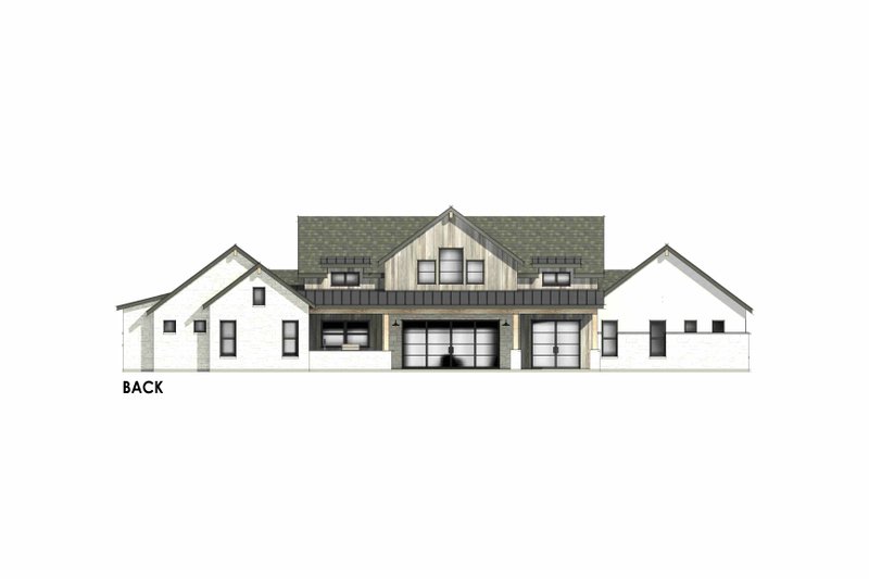 House Design - Exterior - Rear Elevation 1 for Farmhouse House Plan #1096-32 - 4 bed, 4.5 bath