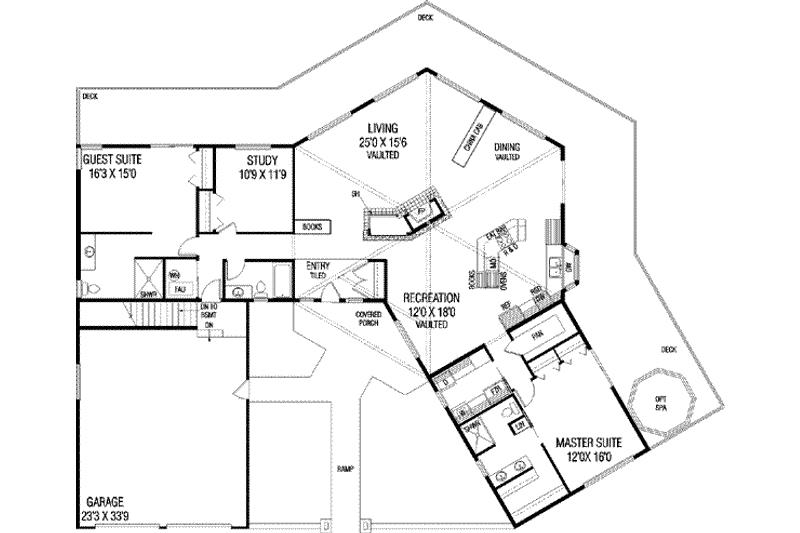 Home Plan - Floor Plan - Main Floor for Traditional House Plan #60-481 - 3 bed, 3 bath