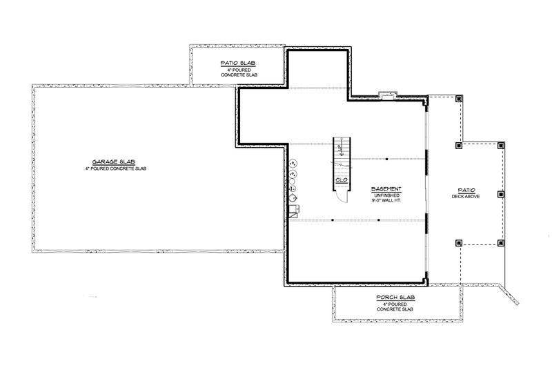 Home Plan - Floor Plan - Lower Floor for Country House Plan #1064-217 - 2 bed, 3.5 bath