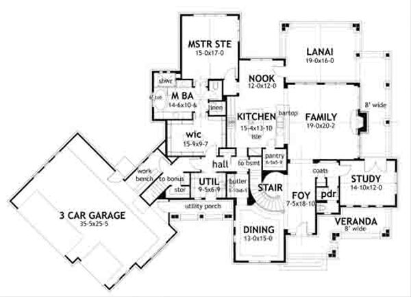 Home Plan - Farmhouse Floor Plan - Main Floor Plan #120-195