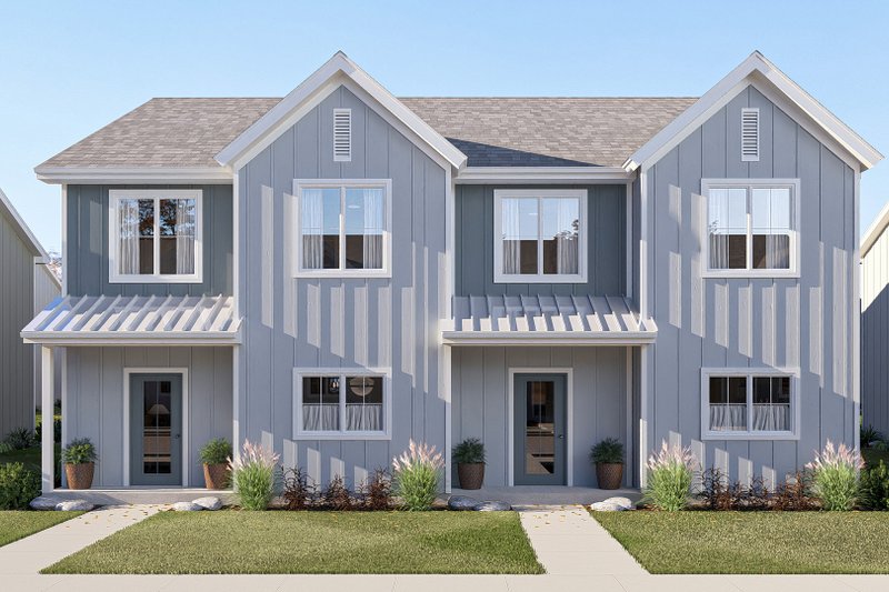 Exterior - Front Elevation 2 for Farmhouse House Plan #455-707 - 4 bed, 2.5 bath