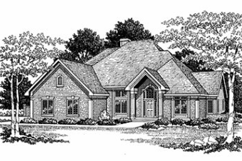 House Blueprint - Traditional Exterior - Front Elevation Plan #70-423