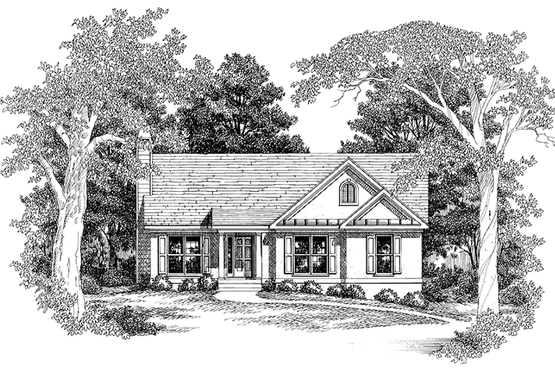 House Plan Design - Exterior - Front Elevation 3 for Ranch House Plan #927-443 - 3 bed, 2 bath