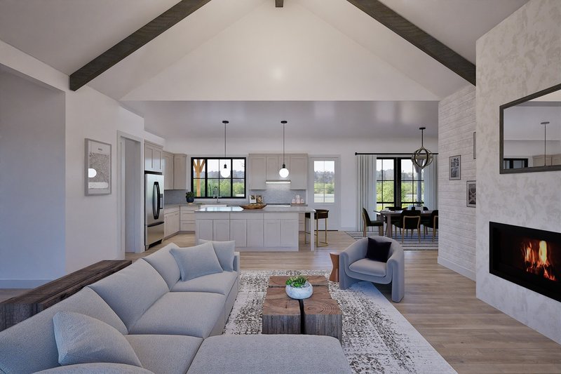 Home Plan - Interior - Family Room 3 for Farmhouse House Plan #1105-12 - 3 bed, 2.5 bath