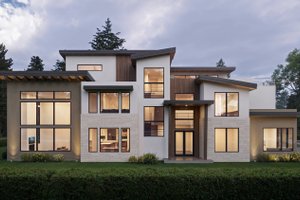 Exterior - Front Elevation Architectural House Design - Contemporary Exterior - Front Elevation Plan #1066-294