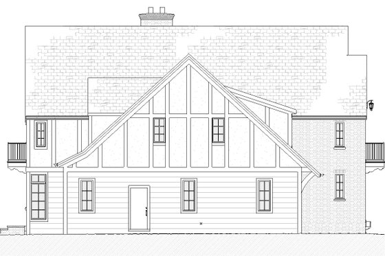Exterior - Other Elevation 1 for Tudor House Plan #901-141 - 3 bed, 3.5 bath