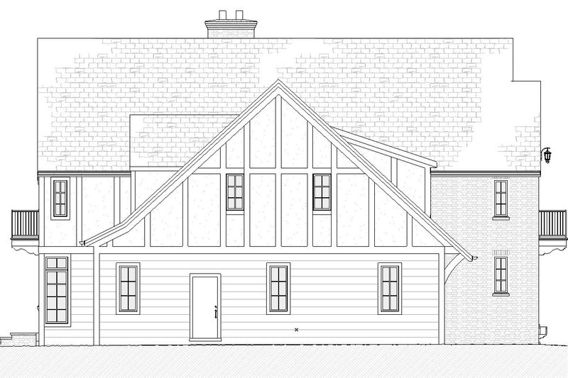 Architectural House Design - Exterior - Other Elevation 1 for Tudor House Plan #901-141 - 3 bed, 3.5 bath