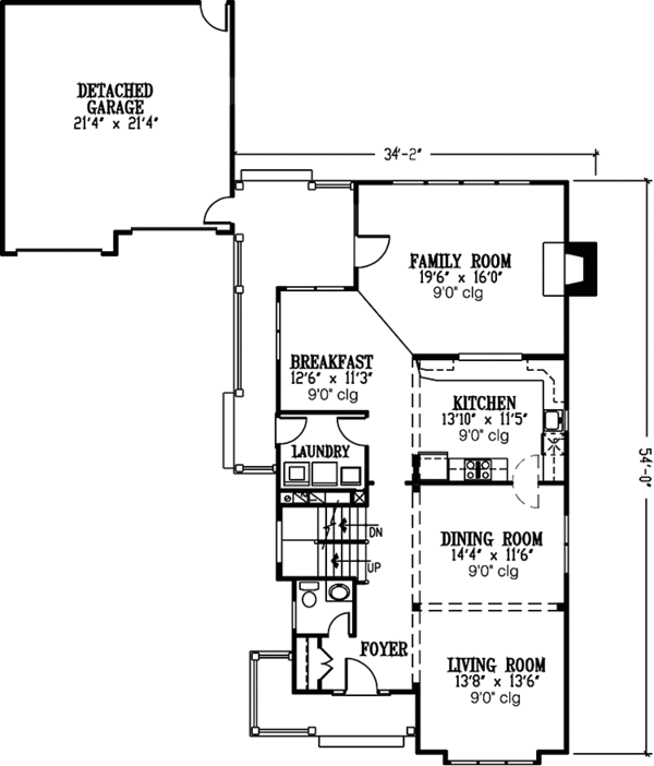 Home Plan - Country Floor Plan - Main Floor Plan #953-102