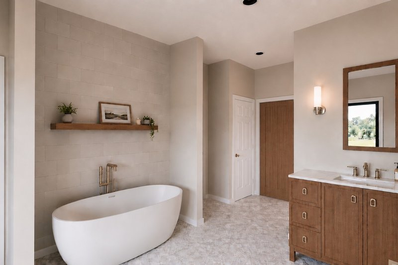 House Blueprint - Interior - Master Bathroom 1 for Craftsman House Plan #1064-513 - 2 bed, 2.5 bath