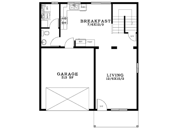 Craftsman Floor Plan - Main Floor Plan #943-11