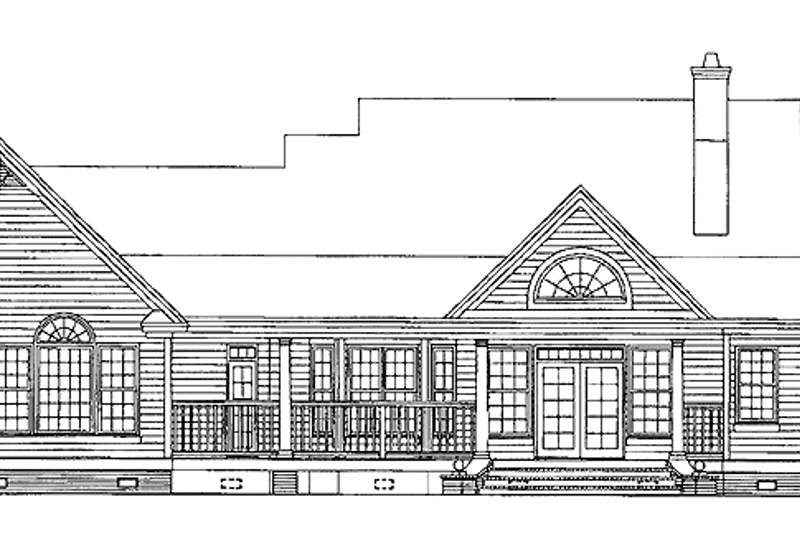 Home Plan - Exterior - Rear Elevation for Country House Plan #929-594 - 4 bed, 2.5 bath