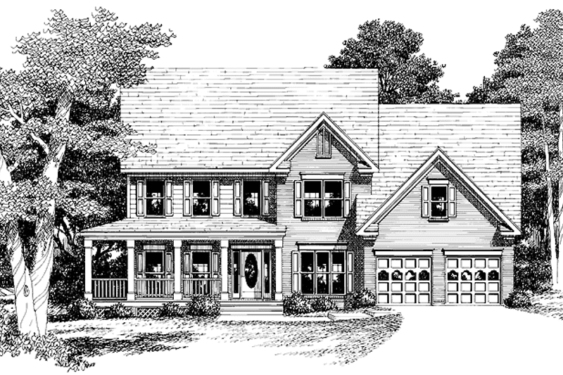 Home Plan - Exterior - Front Elevation 3 for Country House Plan #927-80 - 5 bed, 4 bath