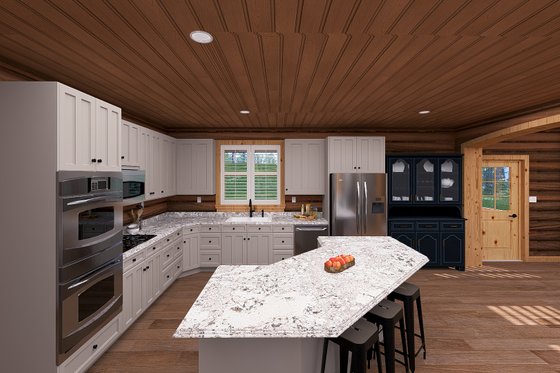 Interior - Kitchen 4 for Log House Plan #1060-306 - 4 bed, 4 bath