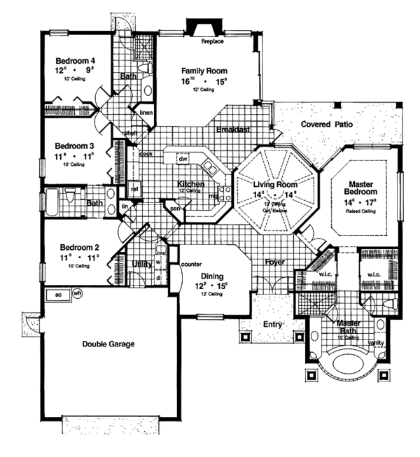 House Plan Design - Ranch Floor Plan - Main Floor Plan #417-783