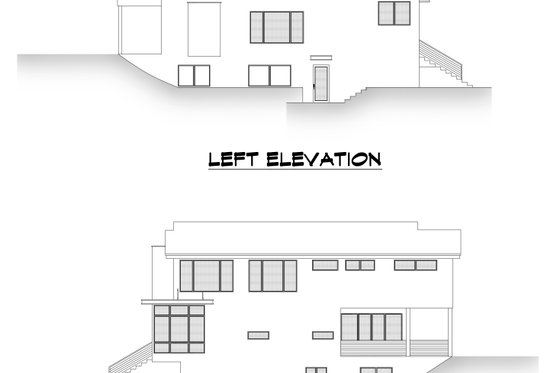 Exterior - Other Elevation 3 for Modern House Plan #1066-109 - 6 bed, 3.5 bath