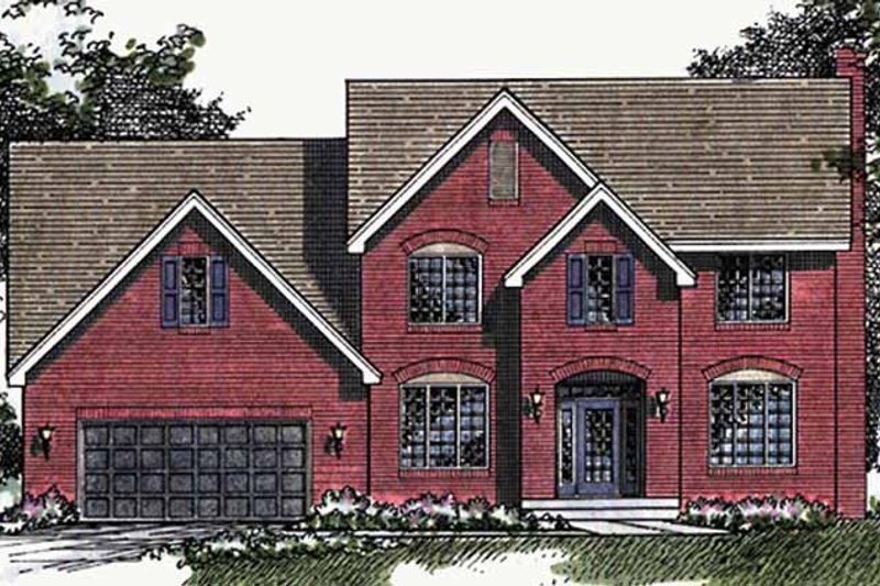 Architectural House Design - Traditional Exterior - Front Elevation Plan #51-867