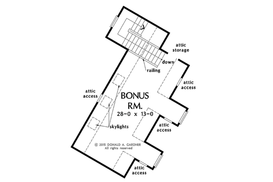 Floor Plan - Other Floor for European House Plan #929-1003 - 4 bed, 3 bath