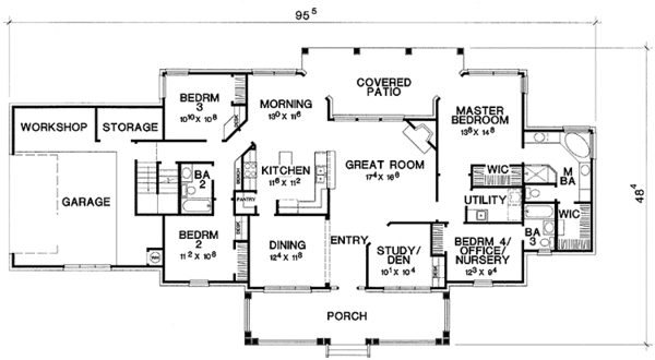 House Plan Design - Country Floor Plan - Main Floor Plan #472-329