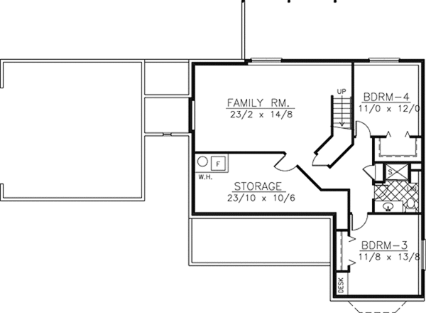 Home Plan - Country Floor Plan - Lower Floor Plan #1037-48