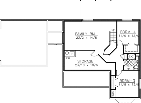 Dream House Plan - Country Floor Plan - Lower Floor Plan #1037-48