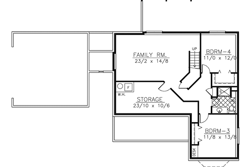 Dream House Plan - Floor Plan - Lower Floor for Country House Plan #1037-48 - 4 bed, 3 bath