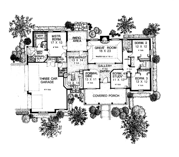 House Design - Country Floor Plan - Main Floor Plan #310-1025