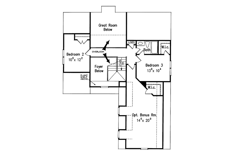 Home Plan - Floor Plan - Upper Floor for Colonial House Plan #927-588 - 3 bed, 2.5 bath