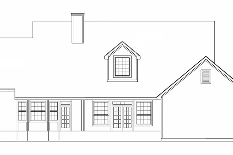 Home Plan - Exterior - Rear Elevation for Country House Plan #472-246 - 5 bed, 3.5 bath
