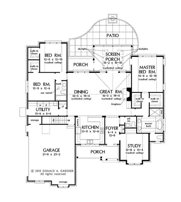 Home Plan - European Floor Plan - Main Floor Plan #929-964