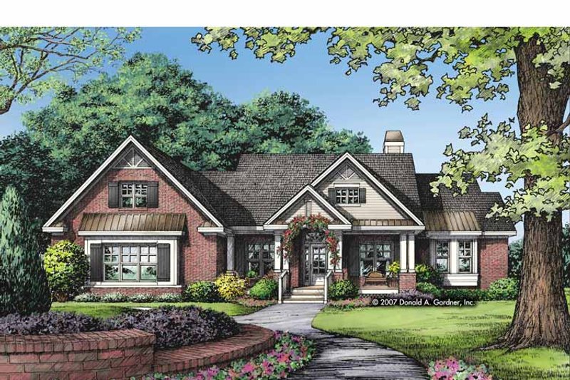 Home Plan - Exterior - Front Elevation 3 for Traditional House Plan #929-829 - 4 bed, 3 bath