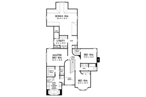 Floor Plan - Upper Floor for Traditional House Plan #929-812 - 3 bed, 2.5 bath