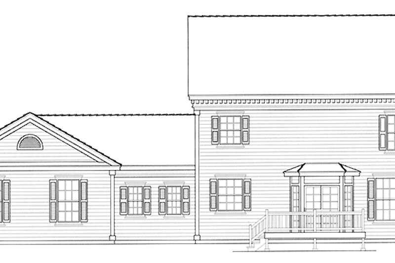 Dream House Plan - Exterior - Rear Elevation for Classical House Plan #1037-25 - 3 bed, 2.5 bath