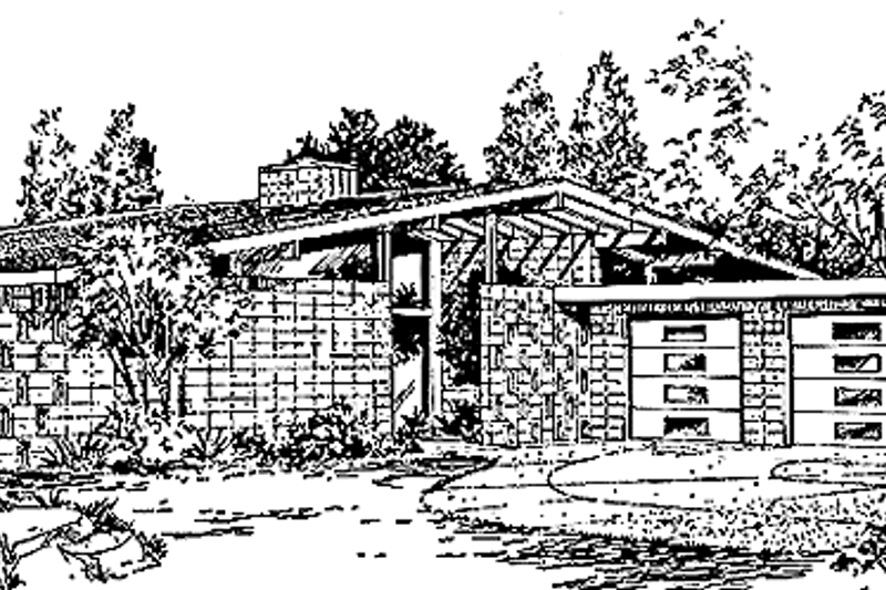 Dream House Plan - Prairie Exterior - Front Elevation Plan #320-1313