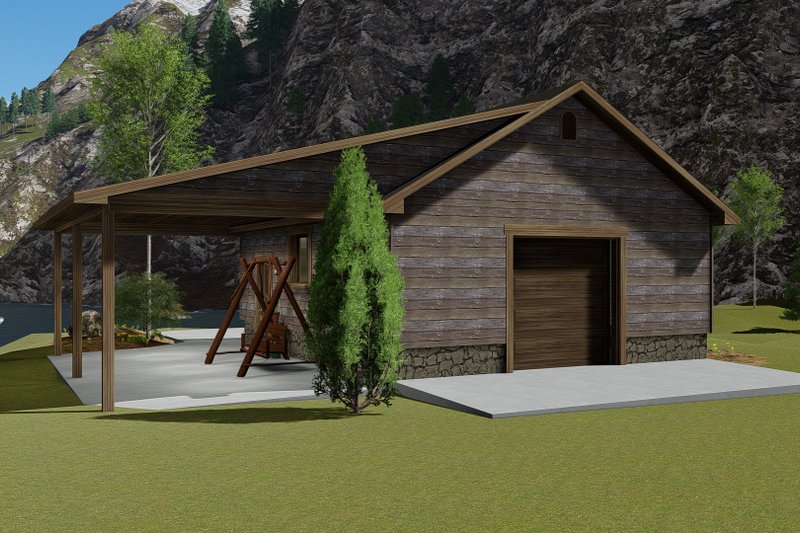 Dream House Plan - Exterior - Rear Elevation for Traditional House Plan #1060-96, 0 bath