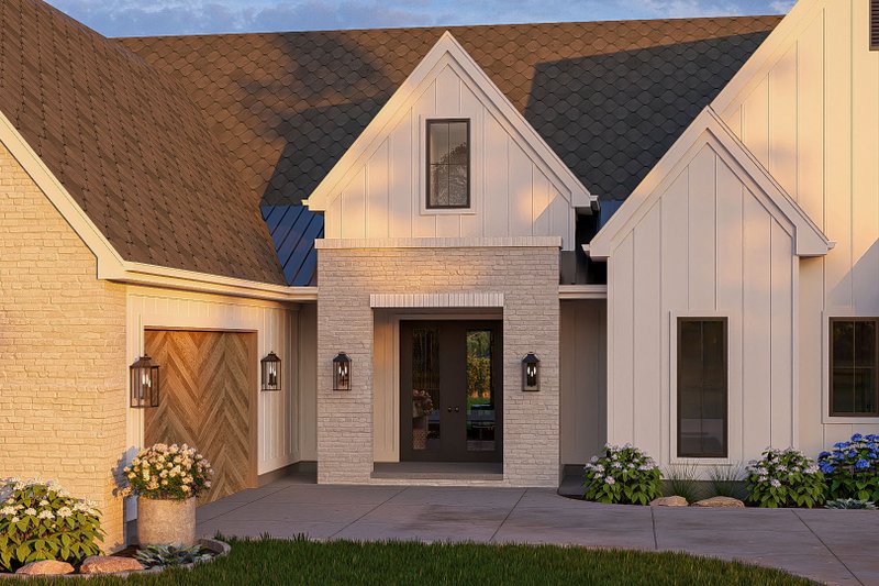 House Design - Exterior - Covered Porch for Modern House Plan #455-371 - 3 bed, 2.5 bath