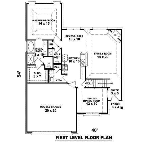 European Floor Plan - Main Floor Plan #81-1394