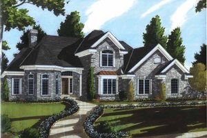 Country Exterior - Front Elevation Plan #46-806