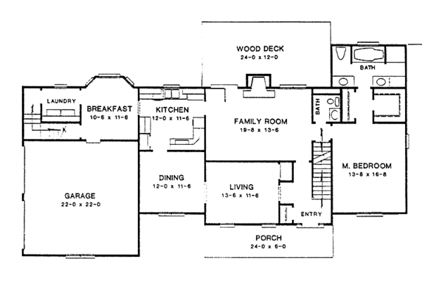 House Plan Design - Country Floor Plan - Main Floor Plan #10-273