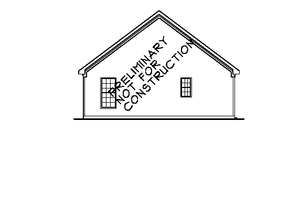 Exterior - Rear Elevation for Bungalow House Plan #927-290 - 2 bed, 2 bath