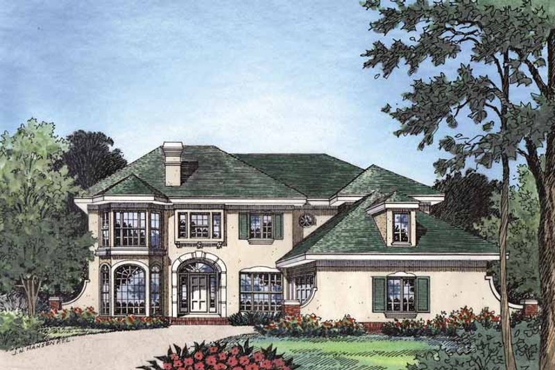 House Plan Design - Mediterranean Exterior - Front Elevation Plan #417-500