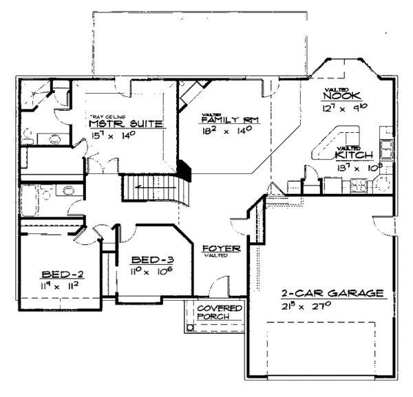 Dream House Plan - Traditional Floor Plan - Main Floor Plan #308-289