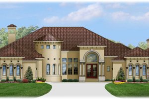 Dream House Plan - Mediterranean Exterior - Front Elevation Plan #1058-87