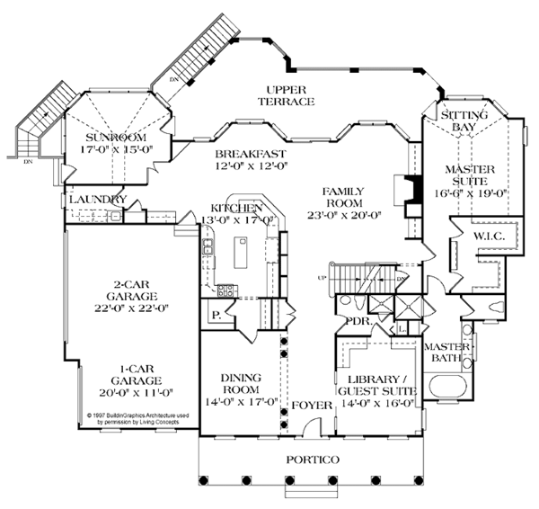 Home Plan - Classical Floor Plan - Main Floor Plan #453-325