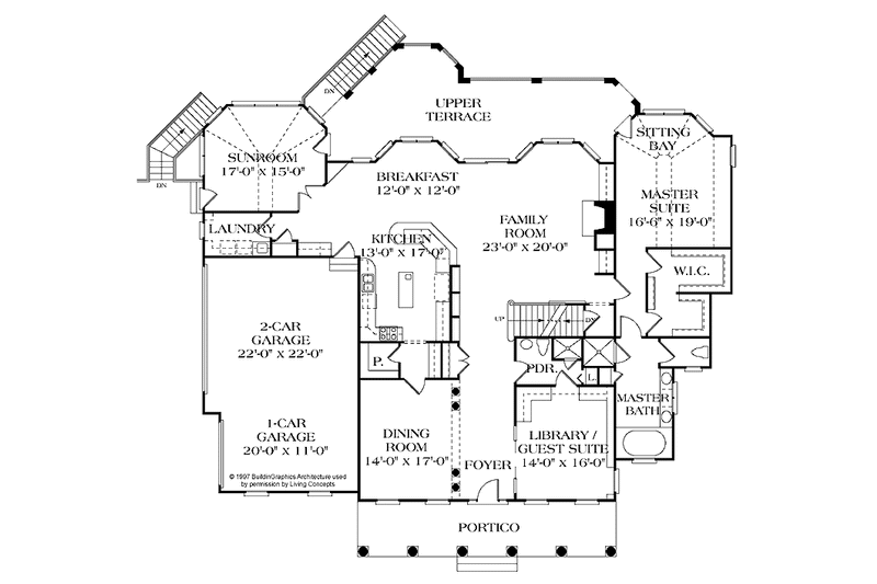 Dream House Plan - Floor Plan - Main Floor for Classical House Plan #453-325 - 5 bed, 2.5 bath