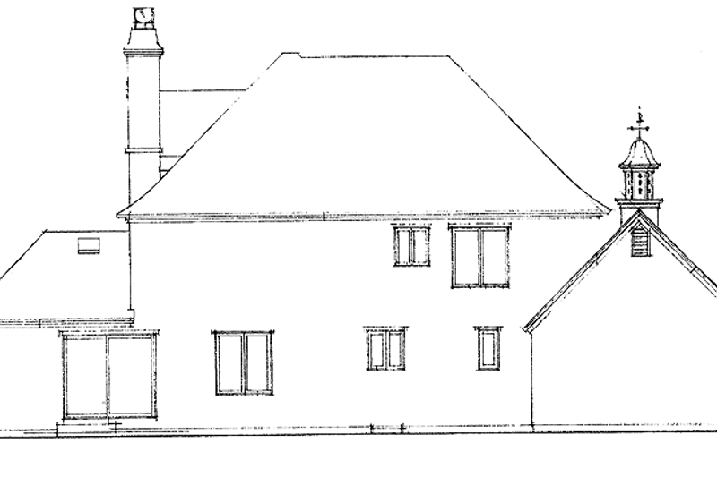 Home Plan - Exterior - Rear Elevation for European House Plan #1016-32 - 3 bed, 2.5 bath