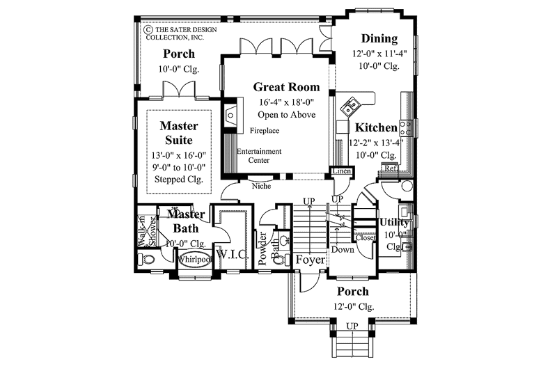 Home Plan - Floor Plan - Main Floor for Traditional House Plan #930-114 - 3 bed, 3.5 bath