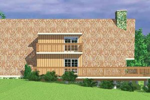 Exterior - Other Elevation House Plan #72-1048 - 3 bed, 2 bath