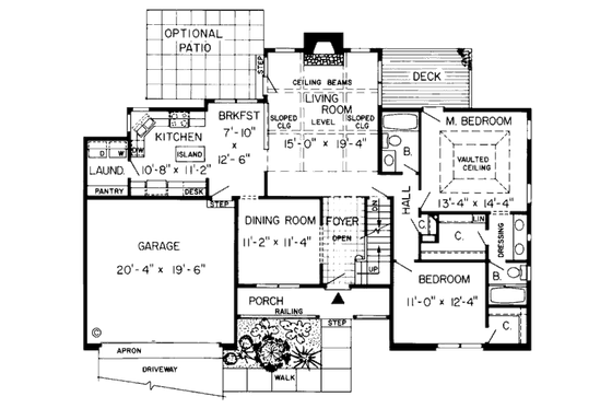 Floor Plan - Main Floor for Country House Plan #312-529 - 4 bed, 3 bath