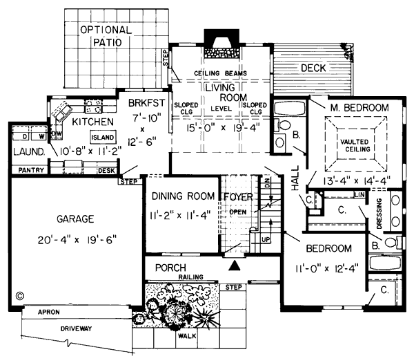 Country Floor Plan - Main Floor Plan #312-529